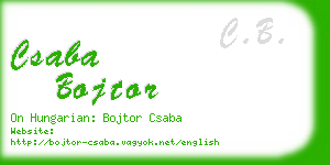 csaba bojtor business card